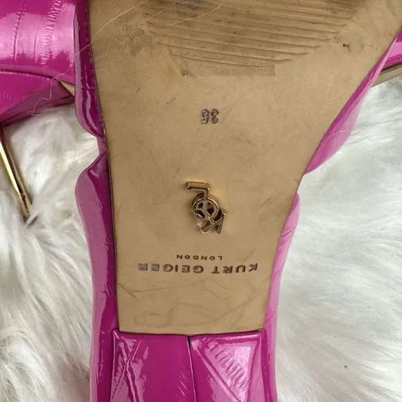 Kurt Geiger Bond 90 D'orsay Pumps in Bright Pink - Picture 5 of 6